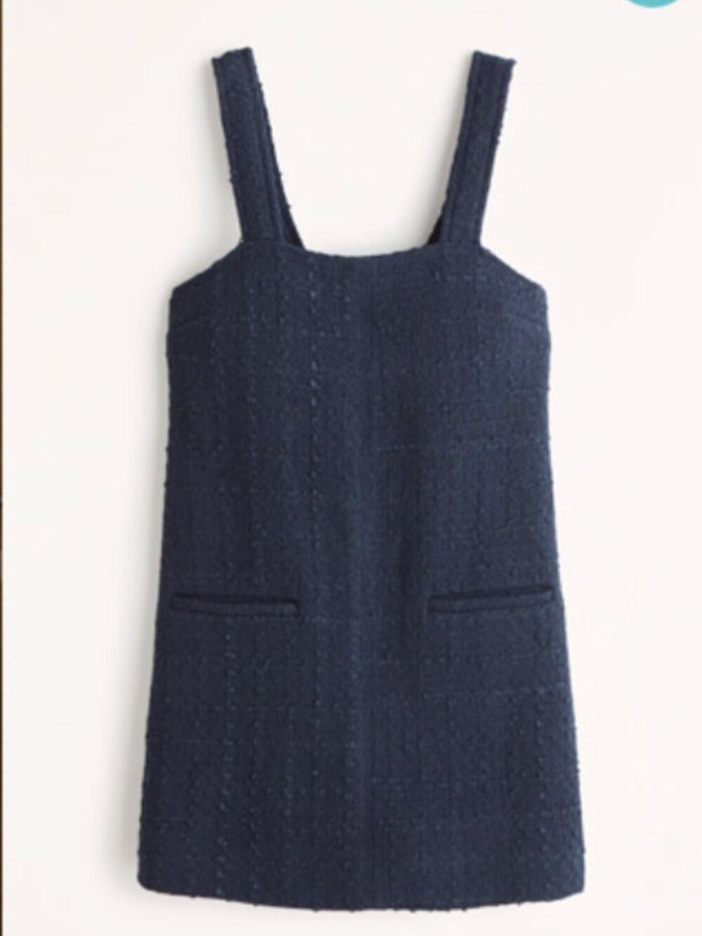 Abercrombie navy blue tweed boucle shift mini dress
